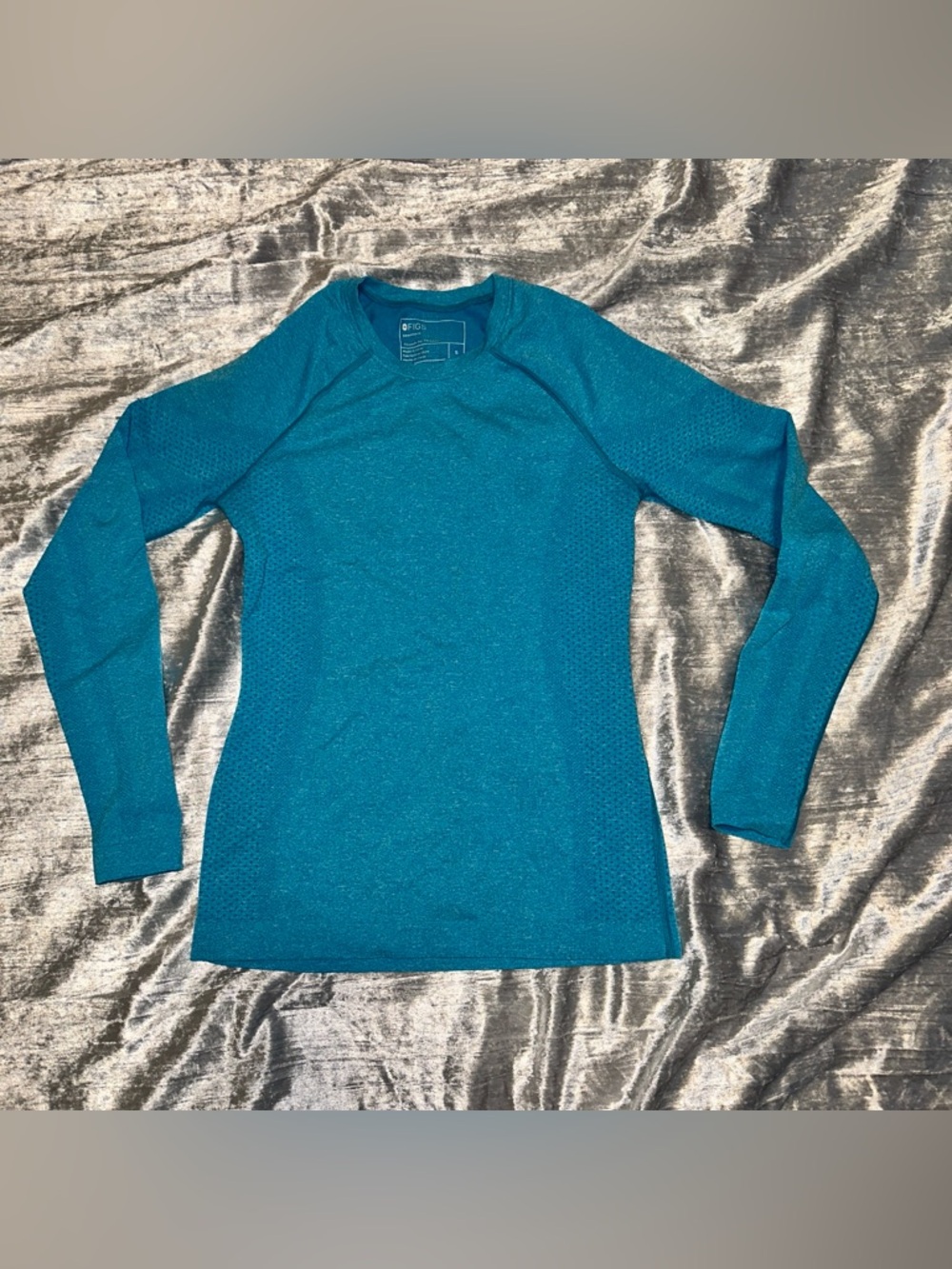 Figs Teal Salta Seamless - Longsleeve Underscrub